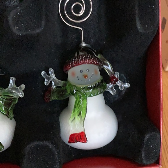 St Nicholas Square Snowman photo holders - set of 3 -original packaging - Picture 4 of 7